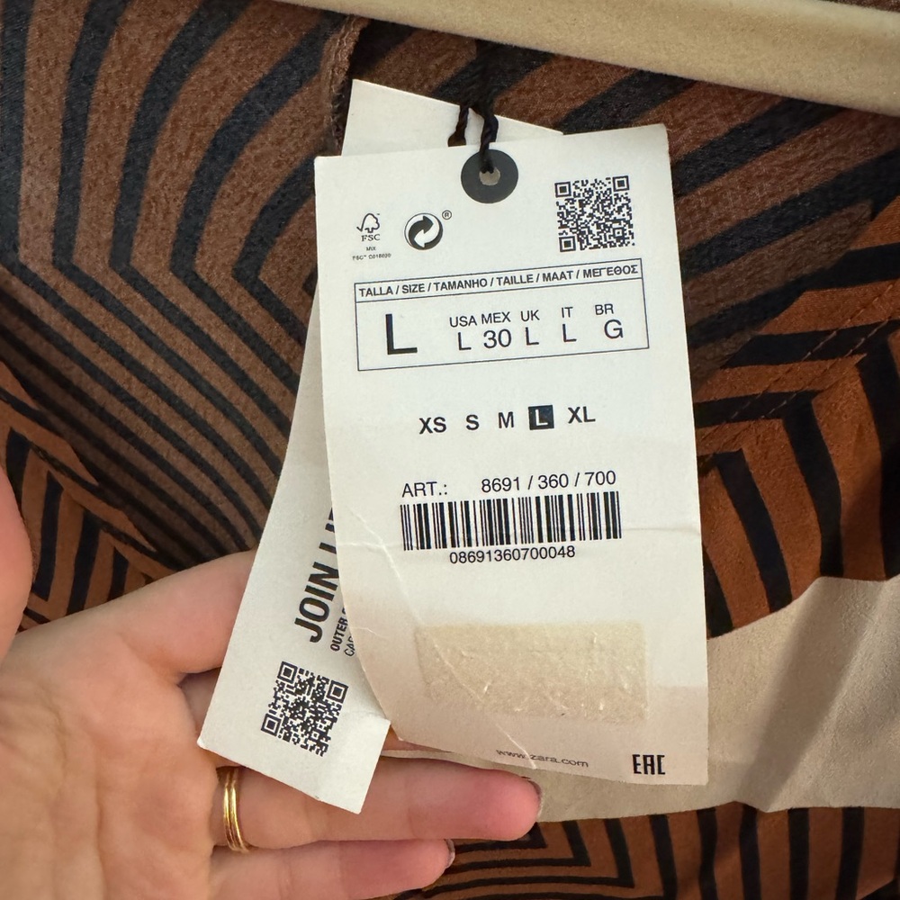 NWT Zara Striped Dress Size Large Blogger Favorite - Picture 9 of 11